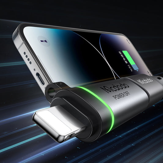 USB-C - Lightning McDodo OT-2590 Power Off, Svart Adaptor för Data och Laddning