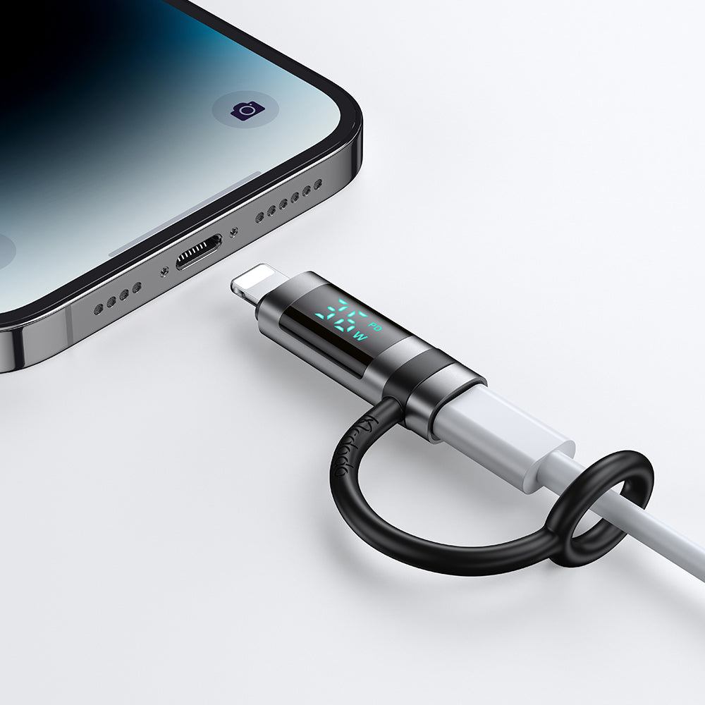 USB-C - Lightning McDodo OT-2610 Pigeon Display Adapter, Svart