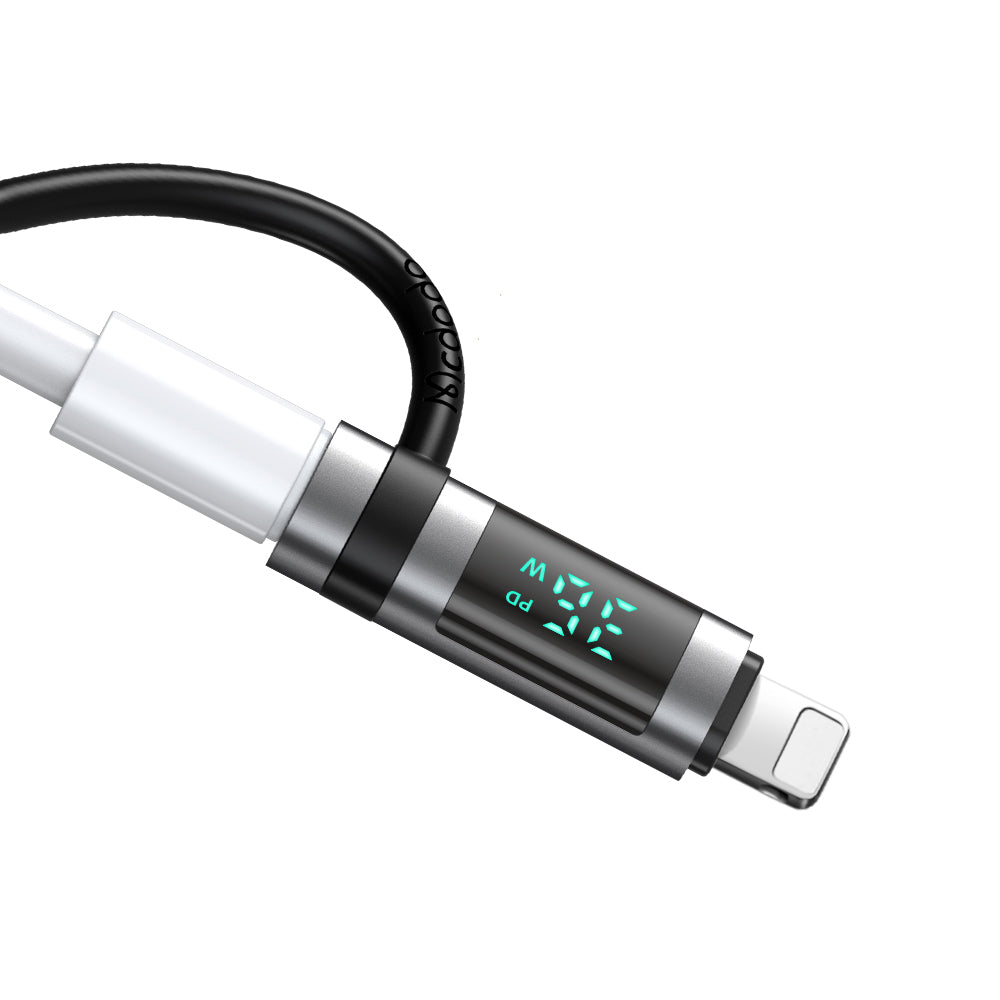 USB-C - Lightning McDodo OT-2610 Pigeon Display Adapter, Svart