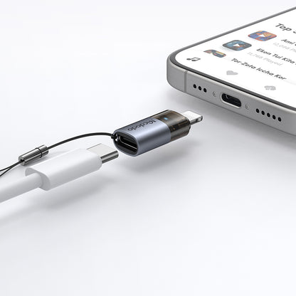 USB-C - Lightning McDodo OT-7630 Data- och Laddningsadapter, Svart