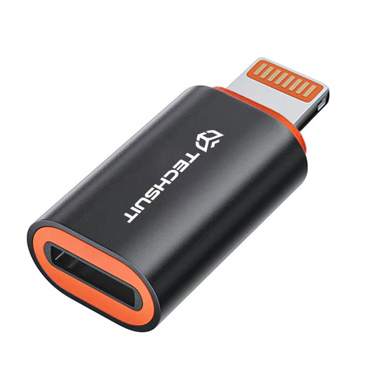Adapter för data och laddning USB-C - Lightning Techsuit A3 HyperPort, Svart Orange