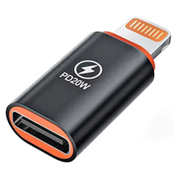 Adapter för data och laddning USB-C - Lightning Techsuit A3 HyperPort, Svart Orange