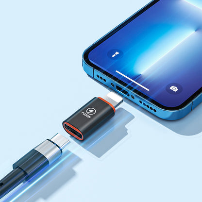 Adapter för data och laddning USB-C - Lightning Techsuit A3 HyperPort, Svart Orange