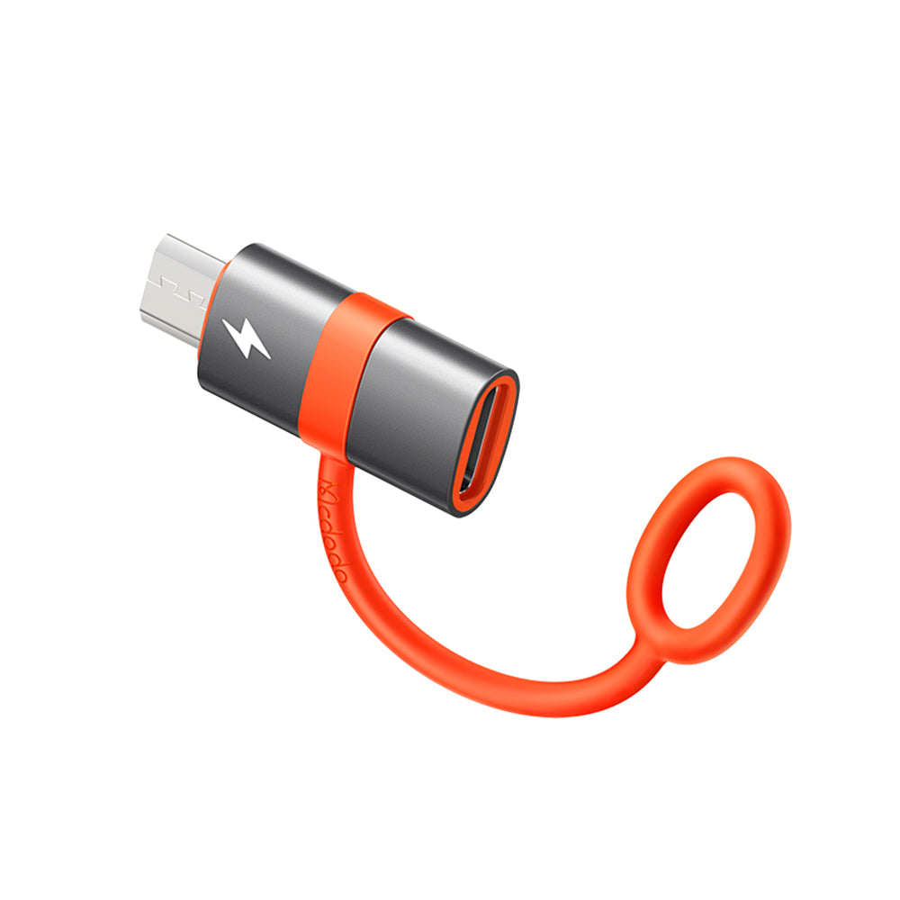 USB-C - microUSB McDodo OT-3820, Grå Adapter för Data och Laddning
