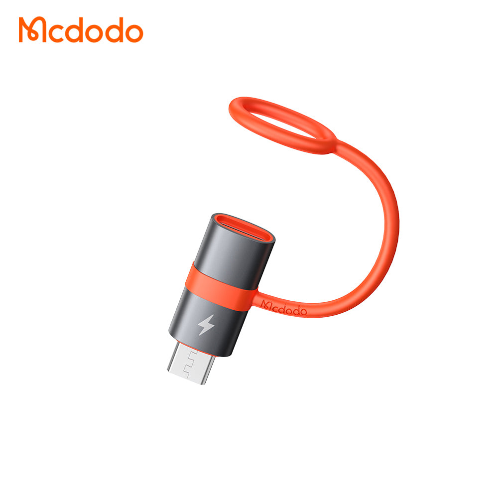 USB-C - microUSB McDodo OT-3820, Grå Adapter för Data och Laddning
