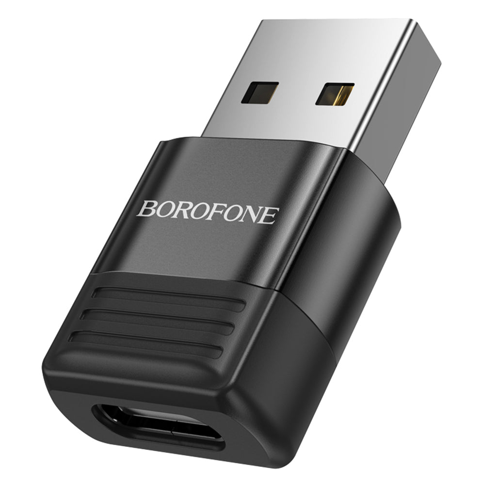 USB-C till USB-A data- och laddningsadapter Borofone BV18, Svart