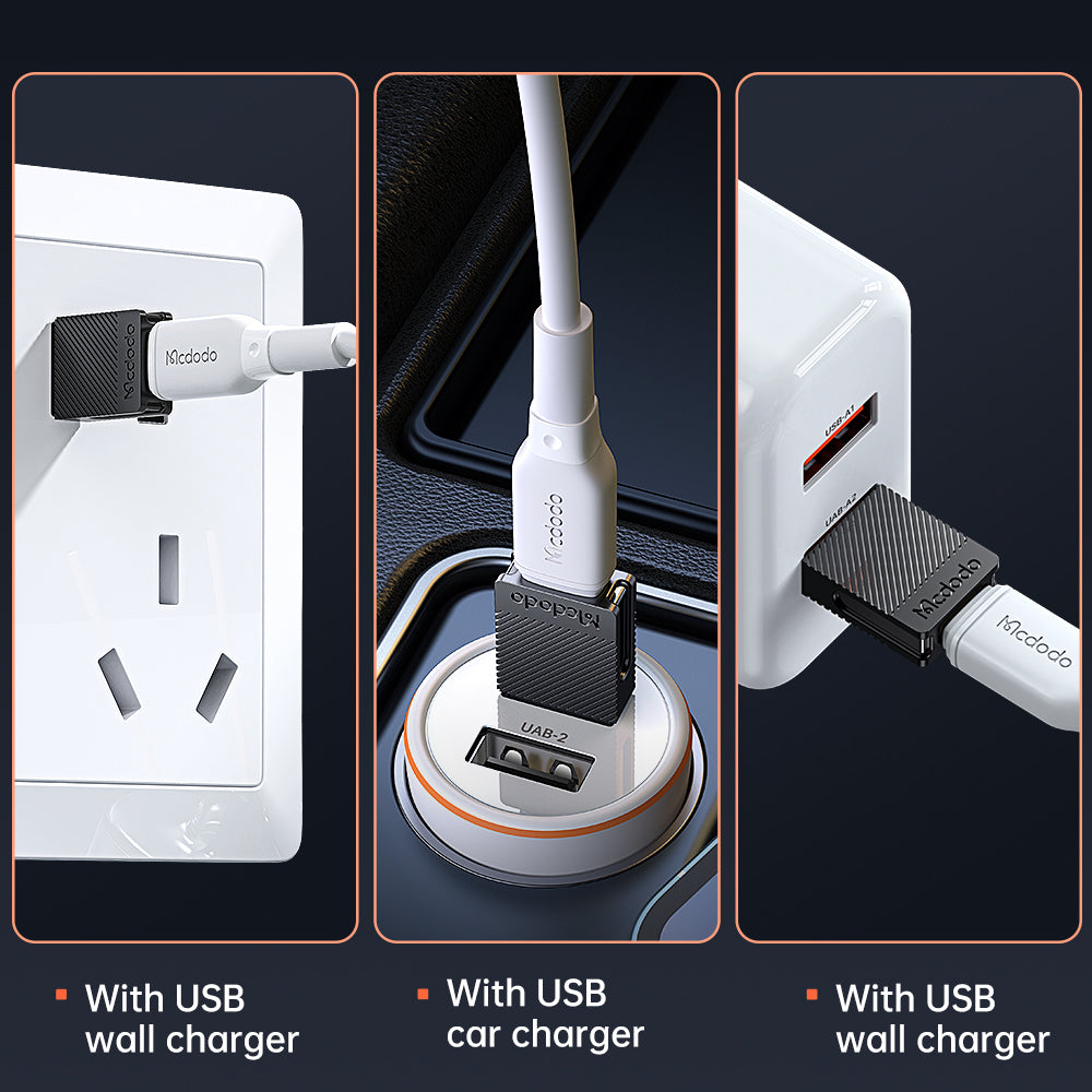 Adapter för data och laddning USB-C - USB-A McDodo OT-6970, Svart