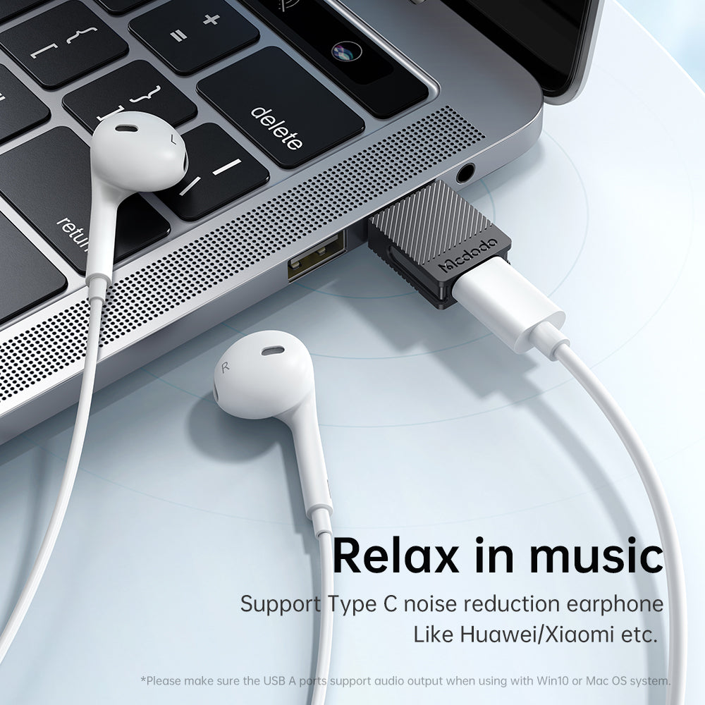 Adapter för data och laddning USB-C - USB-A McDodo OT-6970, Svart