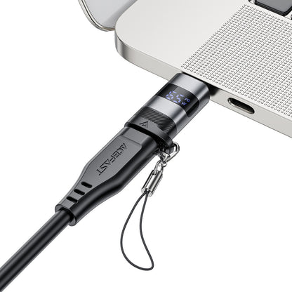 USB-C Data- och Laddningsadapter - USB-C Acefast J9 Display, Grå