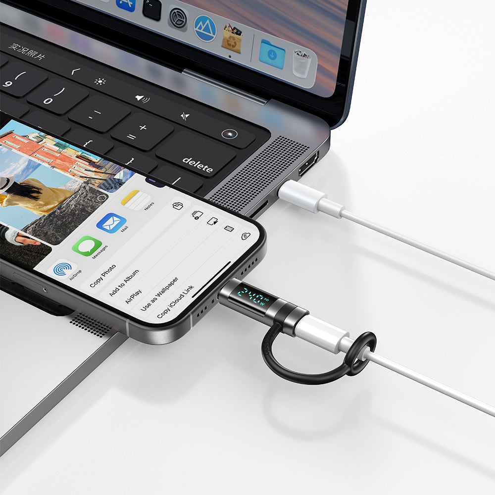 USB-C Data- och Laddningsadapter - USB-C McDodo OT-2620 Pigeon Display, Svart