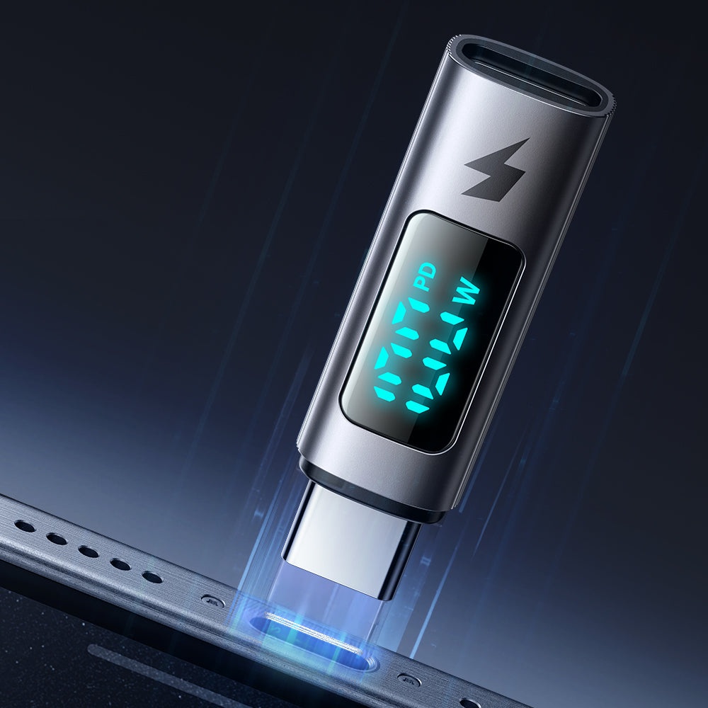 Adapter för data och laddning USB-C - USB-C McDodo OT-6090 Wales Display, Svart