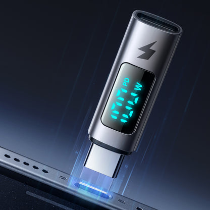 Adapter för data och laddning USB-C - USB-C McDodo OT-6090 Wales Display, Svart