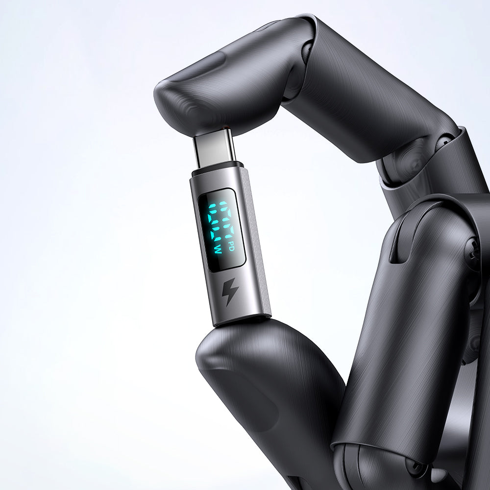 Adapter för data och laddning USB-C - USB-C McDodo OT-6090 Wales Display, Svart