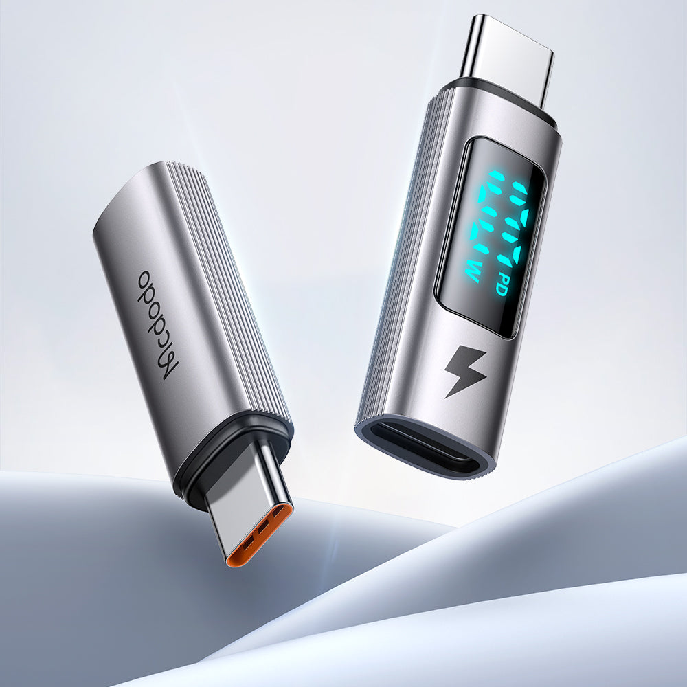 Adapter för data och laddning USB-C - USB-C McDodo OT-6090 Wales Display, Svart