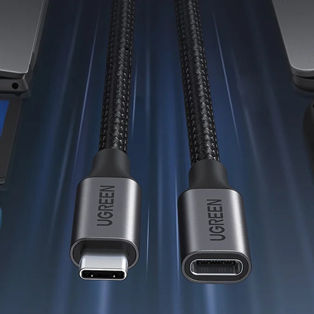 UGREEN US372 USB-C Extension Cable (45191), 1m, Black