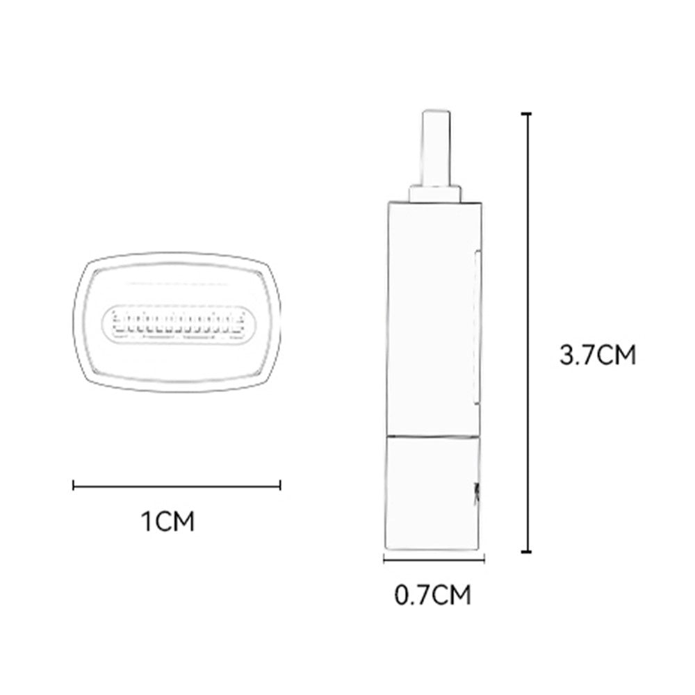 USB-C Data and Charging Adapter - USB-C Yesido GS24 Display, Gray
