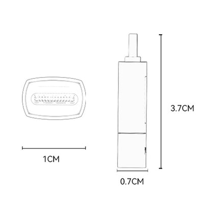 USB-C Data and Charging Adapter - USB-C Yesido GS24 Display, Gray