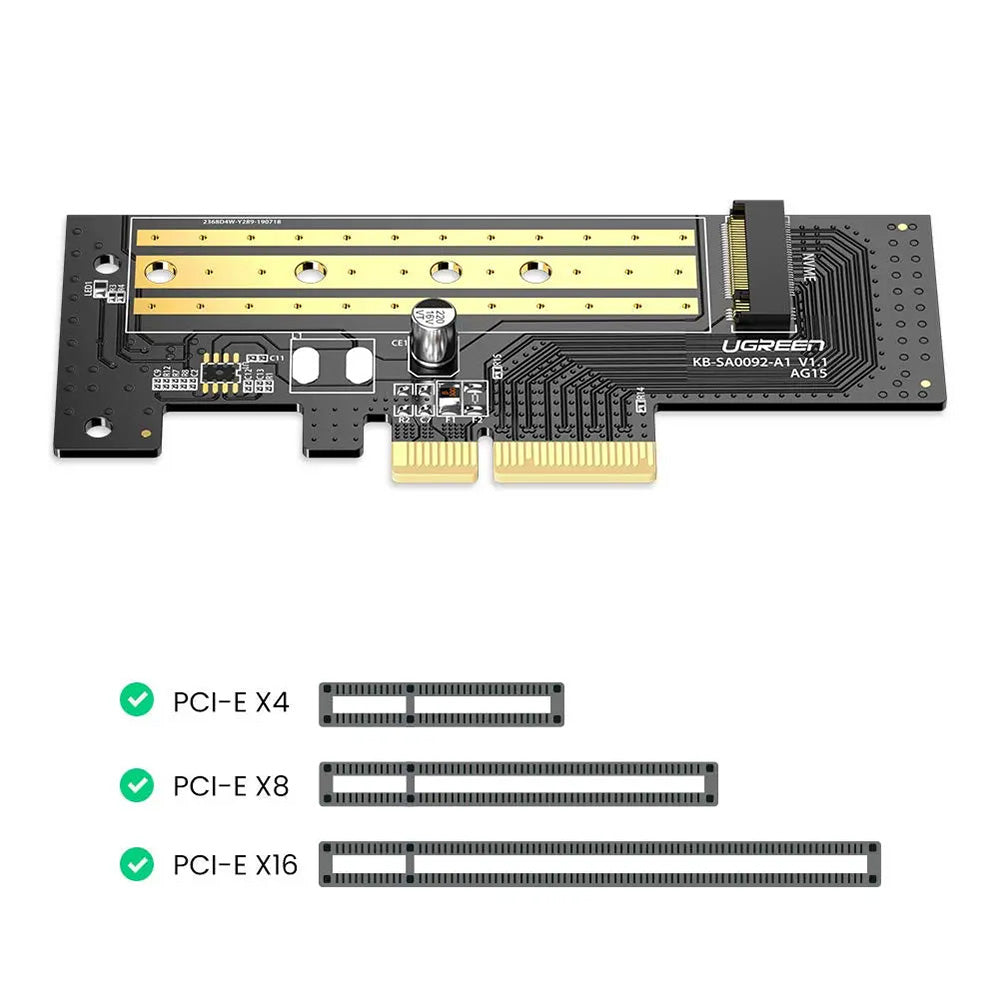 SSD-gränssnittsadaptrar UGREEN CM302 (70503), NVMe M.2 - PCIe 3.0 X4