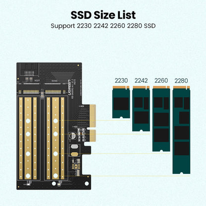 SSD-gränssnittsadaptrar UGREEN CM302 (70504), NVMe M.2 / SATA - PCIe 3.0 X4