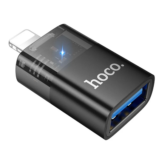 OTG-adapter Lightning - USB-A HOCO UA36, Svart