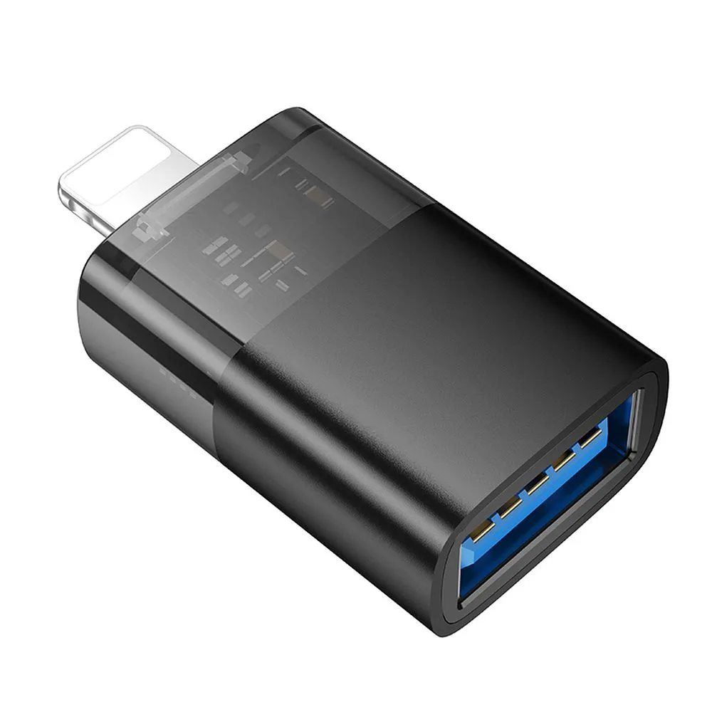 OTG-adapter Lightning - USB-A HOCO UA36, Svart