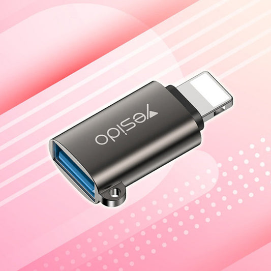 OTG Lightning - USB-A Yesido GS14, Svart