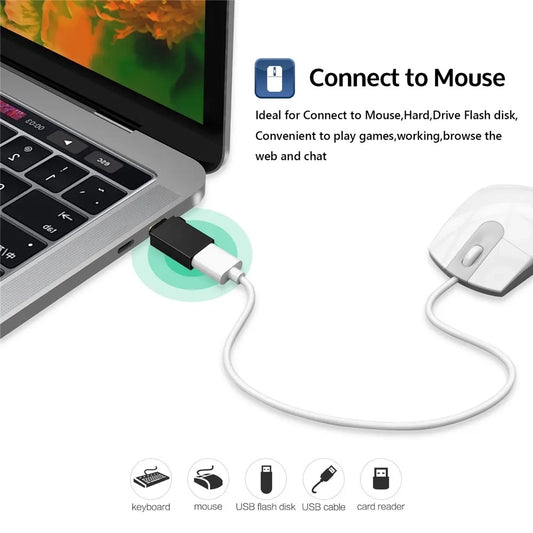 OTG-adapter microUSB / USB-C - USB-A Techsuit A13 DuoVoltX, Grå, Set om 2 stycken