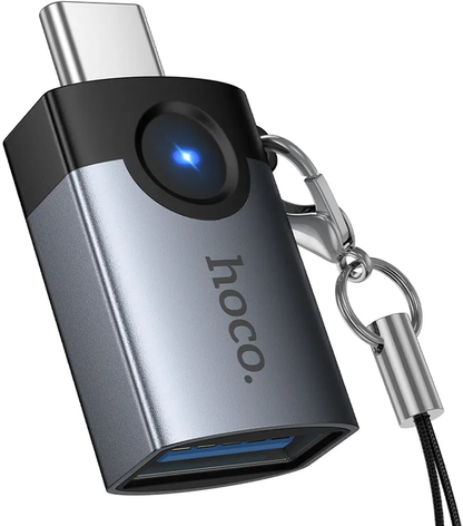 OTG-adapter USB-C - USB-A HOCO UA46C, Grå