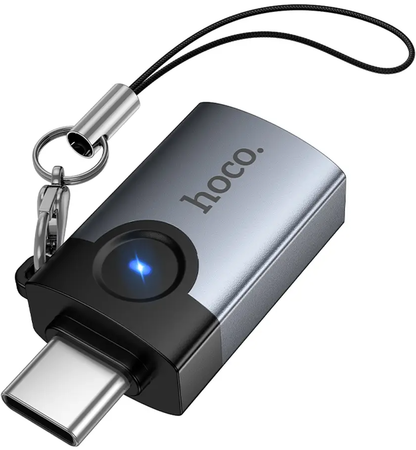 OTG-adapter USB-C - USB-A HOCO UA46C, Grå