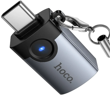 OTG-adapter USB-C - USB-A HOCO UA46C, Grå