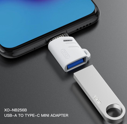 OTG-adapter USB-C - USB-A XO Design NB256B, Vit