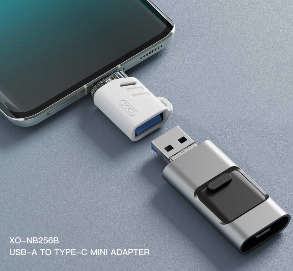OTG-adapter USB-C - USB-A XO Design NB256B, Vit