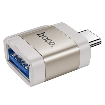 OTG-adapter USB-C - USB-A HOCO UA31C, Grå