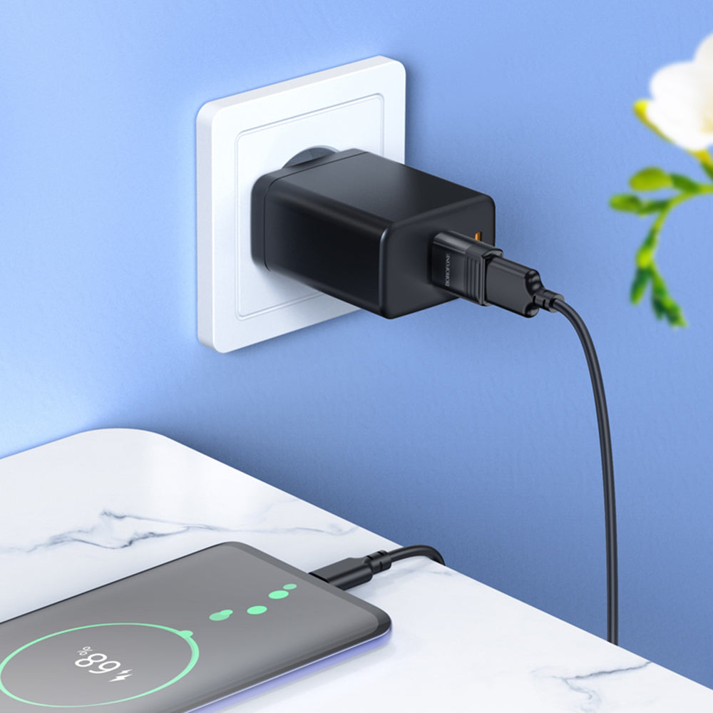 OTG-adapter USB-C - USB-A Borofone BV18, Svart