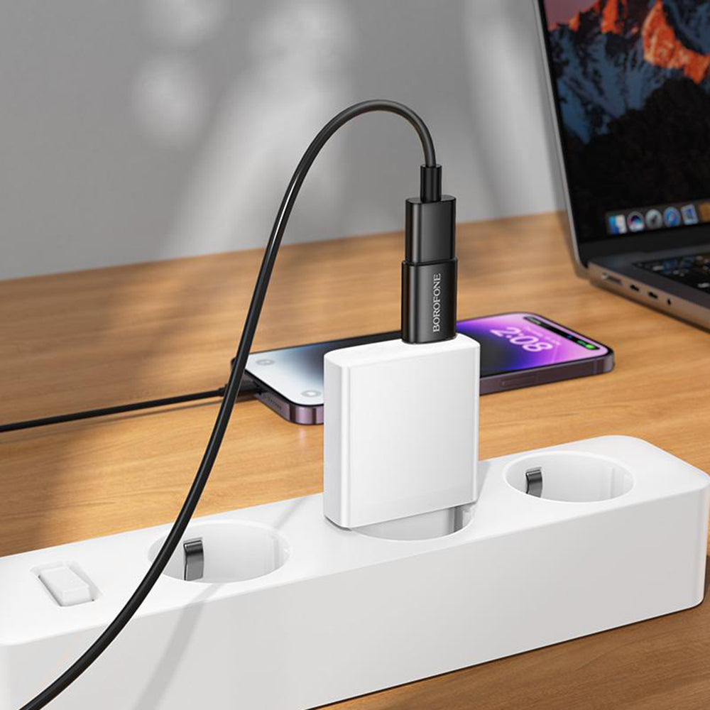 OTG-adapter USB-C - USB-A Borofone BV26C, Svart