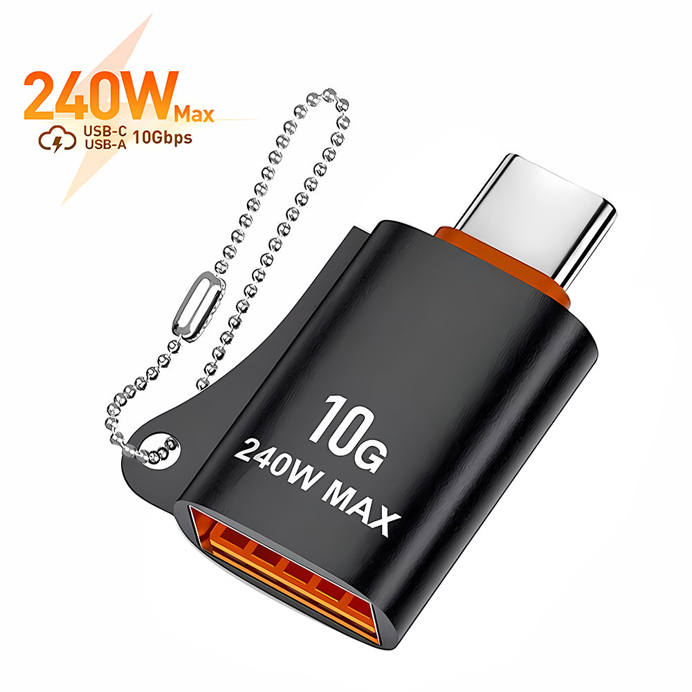 OTG-adapter USB-C - USB-A Techsuit A1 HyperPort, Svart Orange