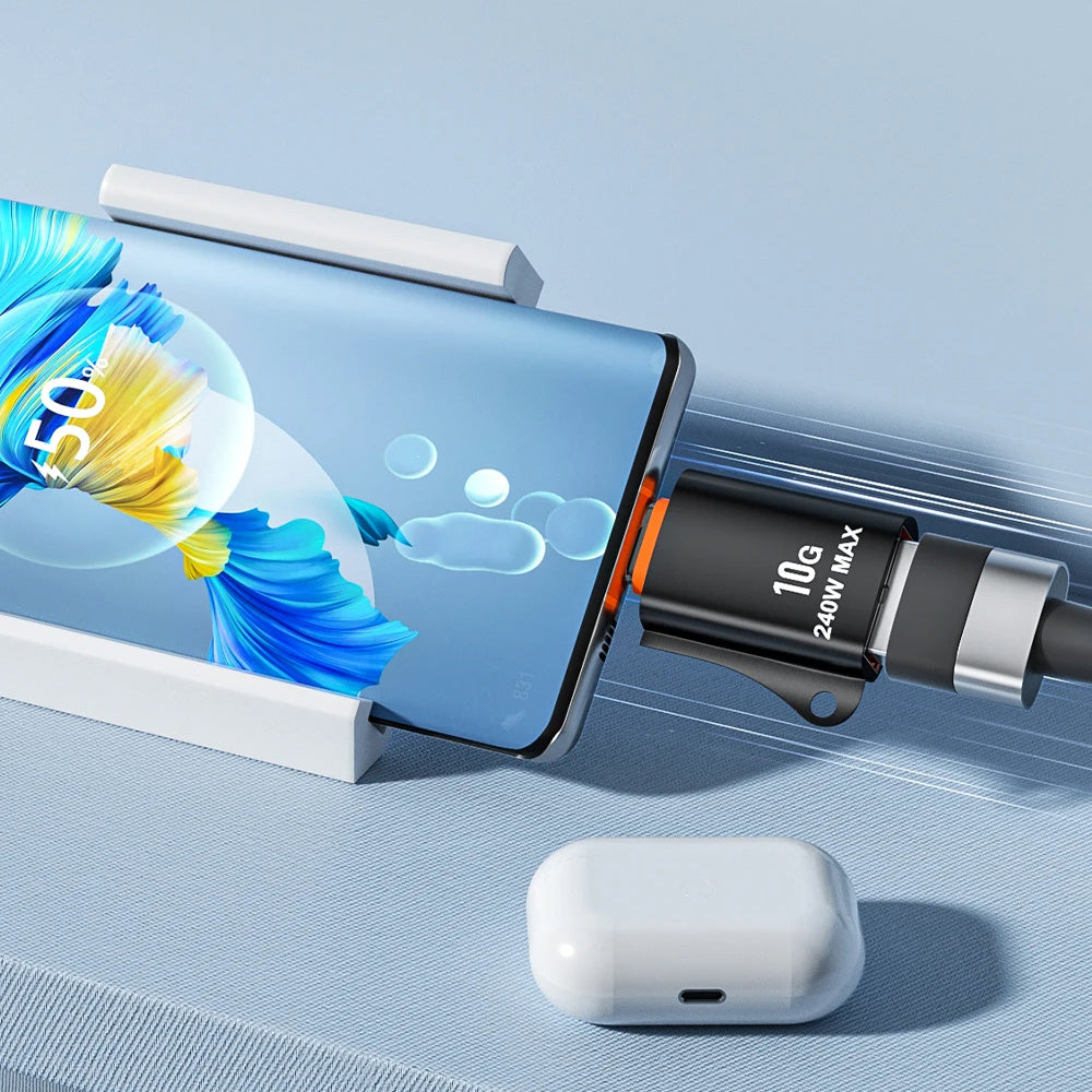 OTG-adapter USB-C - USB-A Techsuit A1 HyperPort, Svart Orange