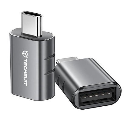 OTG-adapter USB-C - USB-A Techsuit A10 SlateVolt, Grå