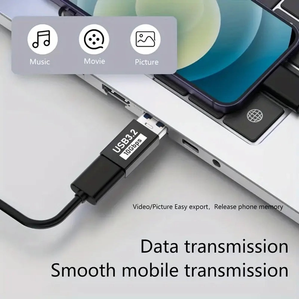 OTG-adapter USB-C - USB-A Techsuit A14 AluCoreX, Svart