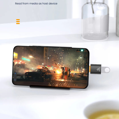 OTG-adapter USB-C - USB-A Techsuit A2 HyperPort, Svart Orange