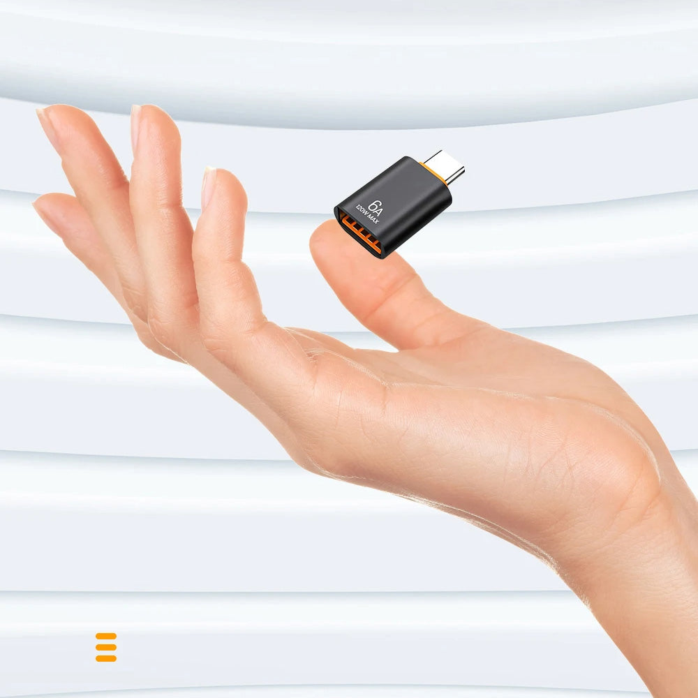 OTG-adapter USB-C - USB-A Techsuit A2 HyperPort, Svart Orange