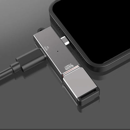 OTG-adapter USB-C - USB-A Techsuit A21, Grå
