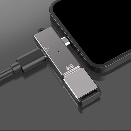 OTG-adapter USB-C - USB-A Techsuit A21, Grå