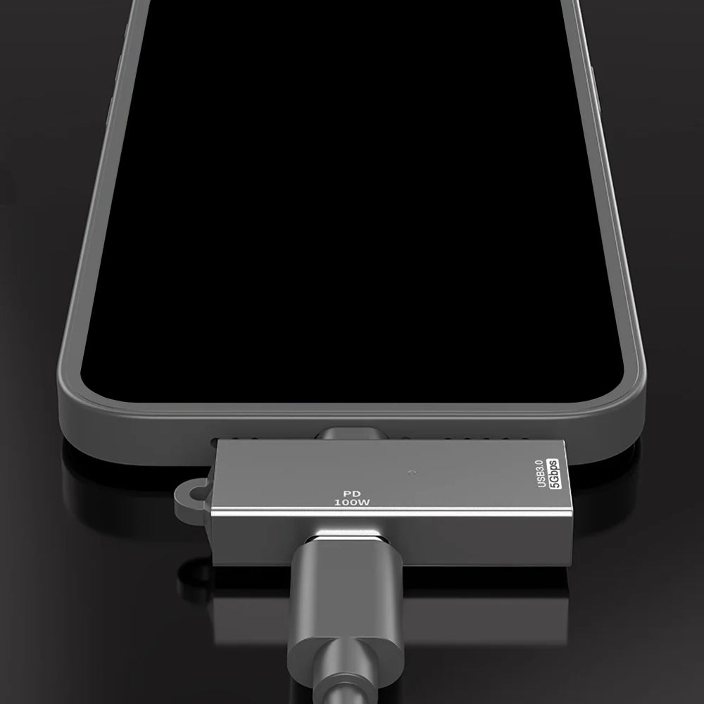 OTG-adapter USB-C - USB-A Techsuit A21, Grå