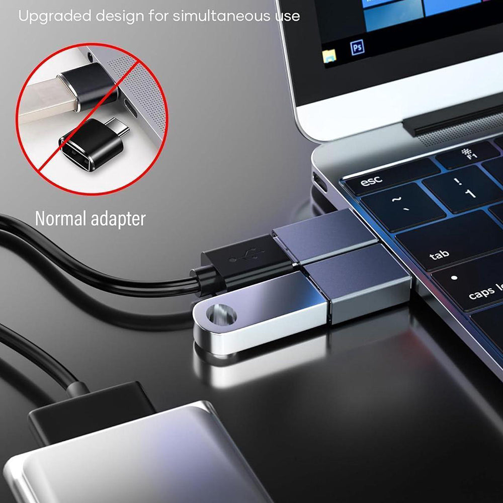 OTG-adapter USB-C - USB-A Techsuit A8 SlateVolt, Grå