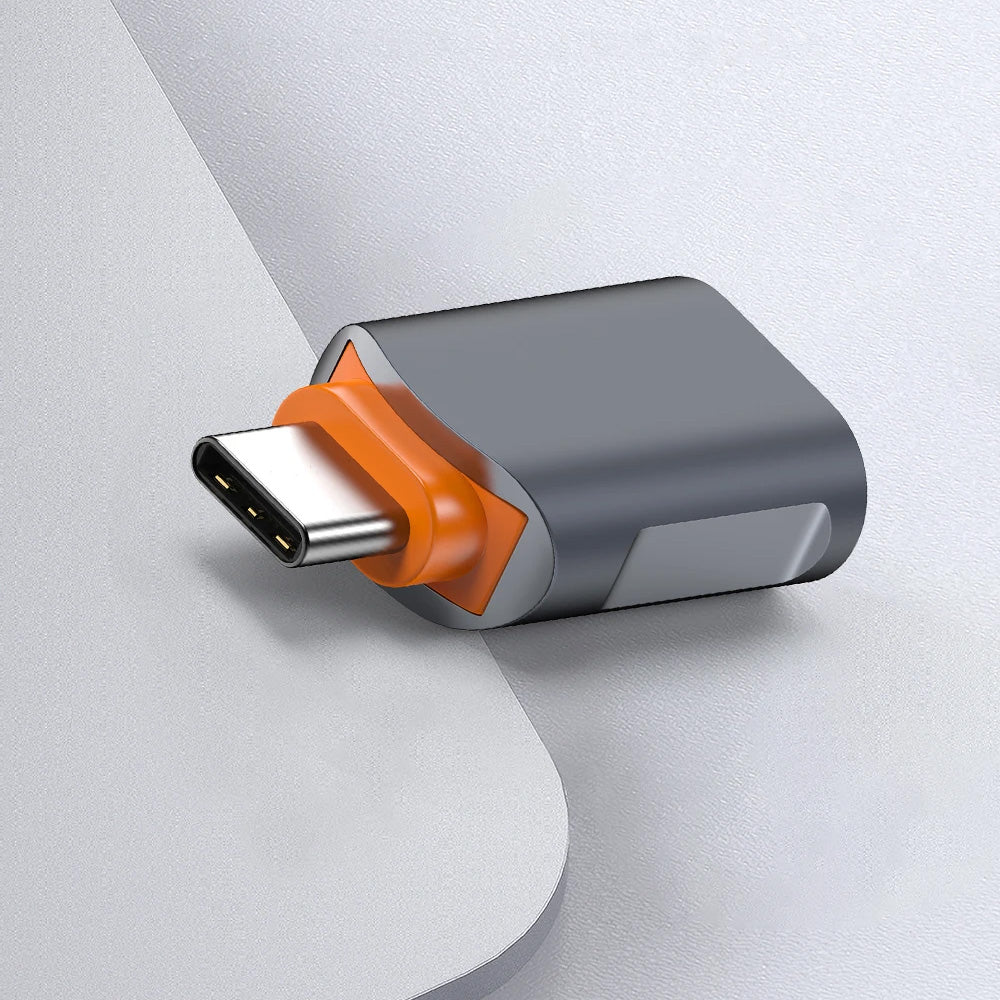 OTG-adapter USB-C - USB-A Techsuit A9 SlateVolt, Grå Orange