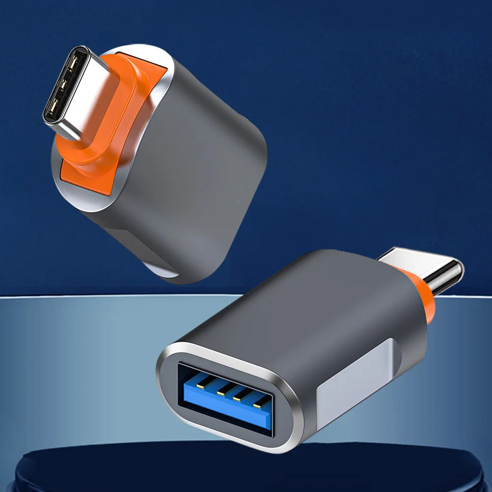 OTG-adapter USB-C - USB-A Techsuit A9 SlateVolt, Grå Orange