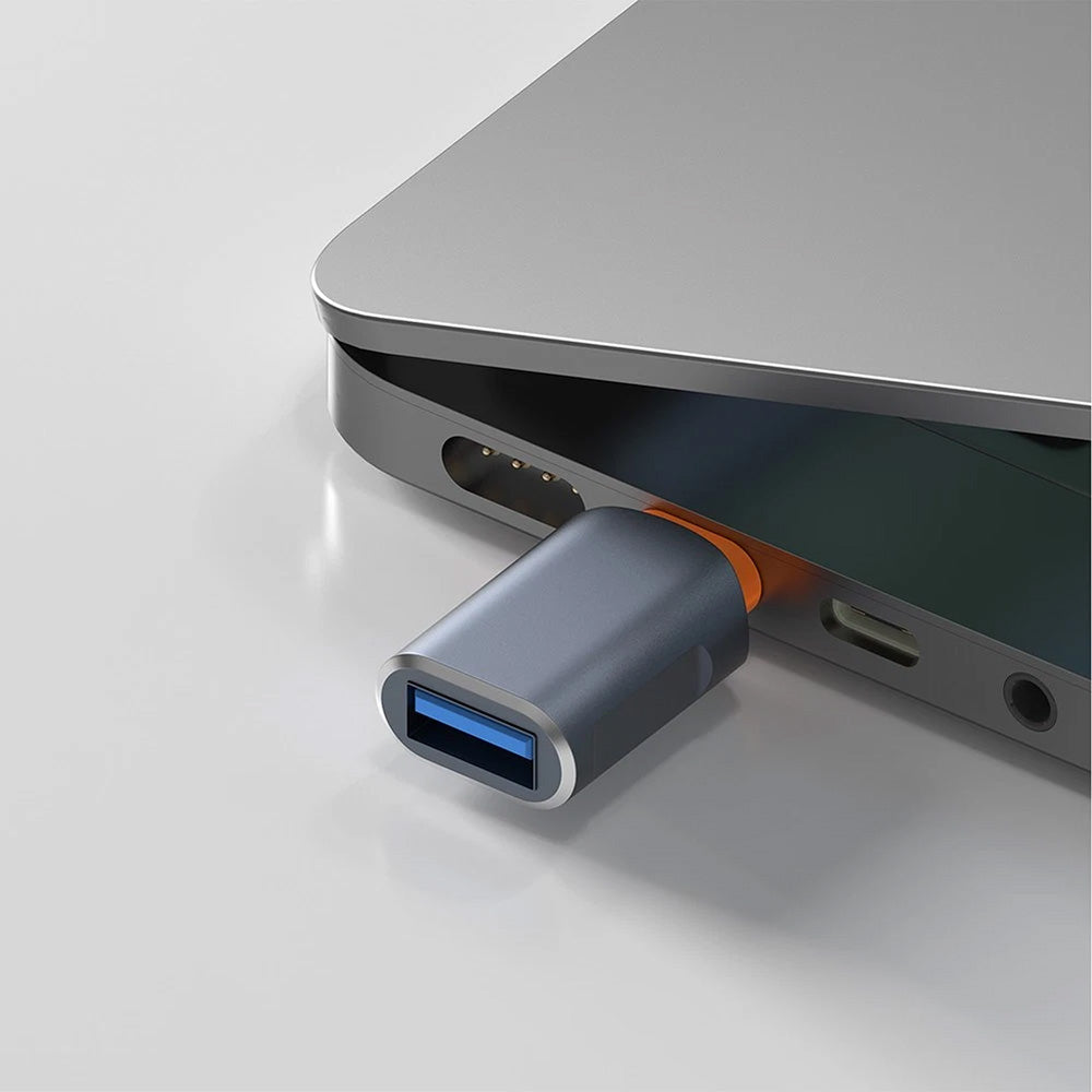 OTG-adapter USB-C - USB-A Techsuit A9 SlateVolt, Grå Orange