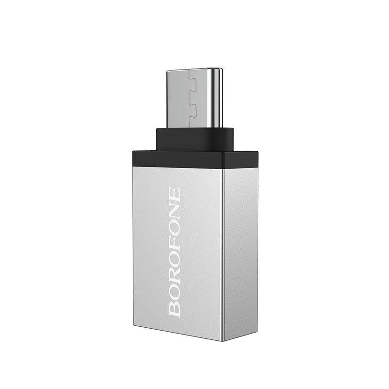 OTG-adapter USB-A - USB-C Borofone BV3, Silver