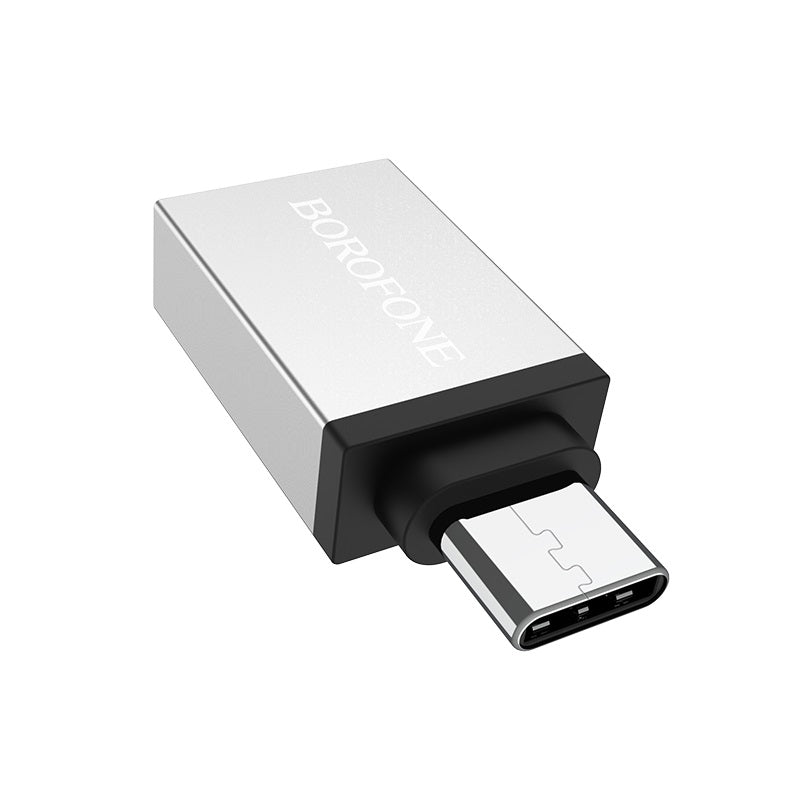 OTG-adapter USB-A - USB-C Borofone BV3, Silver